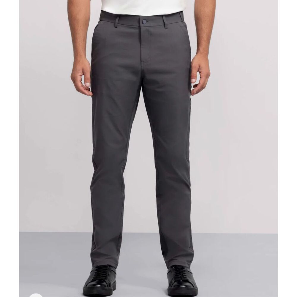 Jack Archer gray luxe Deep Blue straight leg 35x28 slacks